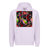 Lilac halloween bad witch seamless pattern Premium Hoodie - BundleAndBundleShop