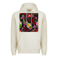 Oatmeal Heather halloween bad witch seamless pattern Premium Hoodie - BundleAndBundleShop