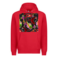Red halloween bad witch seamless pattern Premium Hoodie - BundleAndBundleShop