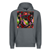 Rock halloween bad witch seamless pattern Premium Hoodie - BundleAndBundleShop