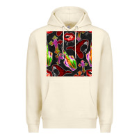 Sandshell halloween bad witch seamless pattern Premium Hoodie - BundleAndBundleShop