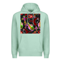 Seafoam halloween bad witch seamless pattern Premium Hoodie - BundleAndBundleShop