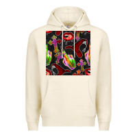 Tofu halloween bad witch seamless pattern Premium Hoodie - BundleAndBundleShop