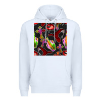 White halloween bad witch seamless pattern Premium Hoodie - BundleAndBundleShop
