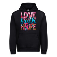 Black love faith hope with cancer ribbon  ado Urban Hoodie - AdoDesignShop