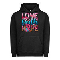 Pigment Black love faith hope with cancer ribbon  ado Urban Hoodie - AdoDesignShop