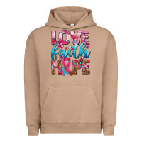 Love Faith Hope With Cancer Ribbon  Ado Urban Hoodie | Teevron