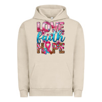 Pigment French Oak love faith hope with cancer ribbon  ado Urban Hoodie - AdoDesignShop