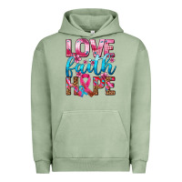 Pigment Oil Green love faith hope with cancer ribbon  ado Urban Hoodie - AdoDesignShop