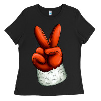 Black Christmas peace hand Ladies Tee - Jasminsmagicworld