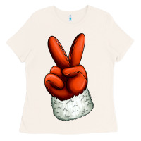 Bone Christmas peace hand Ladies Tee - Jasminsmagicworld