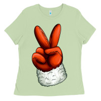 Matcha Christmas peace hand Ladies Tee - Jasminsmagicworld