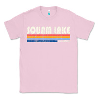 Bubblegum Pink Vintage 70S 80S Style Squam Lake Nh Classic Tee - lanVoArt