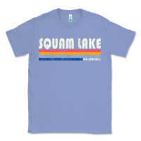 Colony Blue Vintage 70S 80S Style Squam Lake Nh Classic Tee - lanVoArt