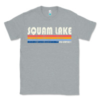 Heather Grey Vintage 70S 80S Style Squam Lake Nh Classic Tee - lanVoArt