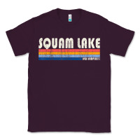 Plum Vintage 70S 80S Style Squam Lake Nh Classic Tee - lanVoArt