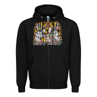 Black Happy Easter Zipper Hoodie - CowhideDigitalArt