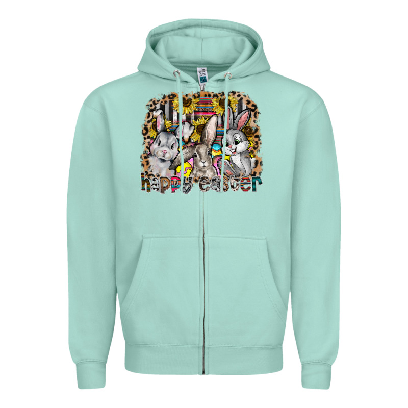 Happy Easter Zipper Hoodie by CowhideDigitalArt | Teevron