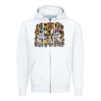 White Happy Easter Zipper Hoodie - CowhideDigitalArt