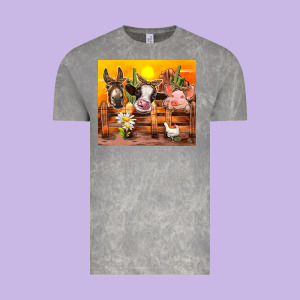 Farm Animal Vintage Tee Designed By Tumblerdesignbyshophia