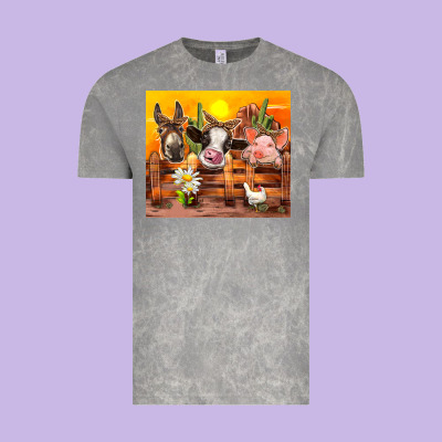 Farm Animal Vintage Tee Designed By Tumblerdesignbyshophia