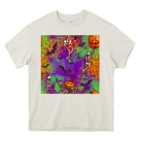 Cream halloween party seamless pattern Heavy Core Tee - BundleAndBundleShop