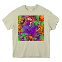 Mossy halloween party seamless pattern Heavy Core Tee - BundleAndBundleShop