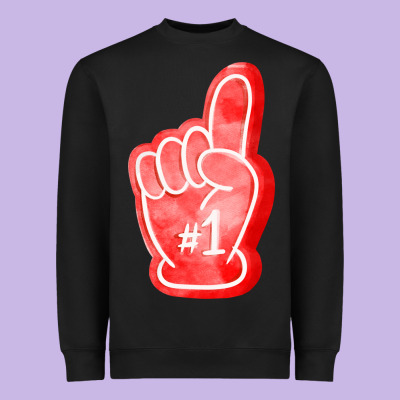 Number One Foam Finger Heavyweight Sweatshirt Designed By Fadigitalartstudio