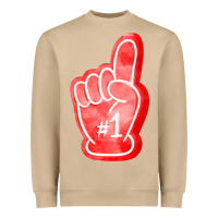 Mushroom number one foam finger Heavyweight Sweatshirt - FaDigitalArtStudio