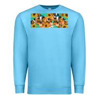 Ocean Blue Cow fall pumpkin Premium Sweatshirt - Artiststas