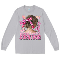 Moon Dust breast cancer survivor messy bun Long Sleeve Tee - CowGirlArtShop