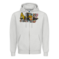 Dove Grey Happy Easter Zipper Hoodie - CowhideDigitalArt