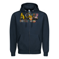 Navy Happy Easter Zipper Hoodie - CowhideDigitalArt