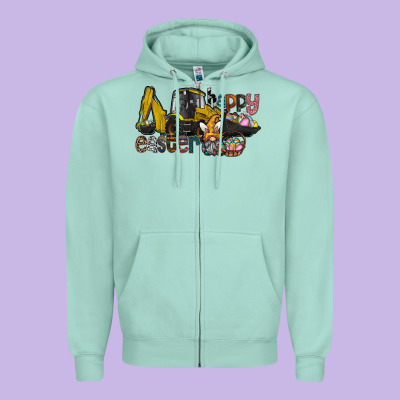 Happy Easter Zipper Hoodie Designed By Cowhidedigitalart