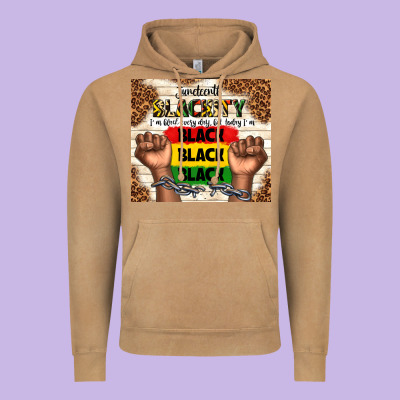 Juneteenth Blackity Black Black Black Vintage Hoodie Designed By Tumblerdesignbyshophia