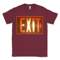 Burgundy exit sign   hippie Classic Tee - lanVoArt