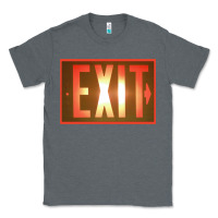 Charcoal Heather exit sign   hippie Classic Tee - lanVoArt