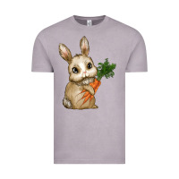 Vintage Zinc Happy Easter With Bunny And Carrot Vintage Tee - RanaPortraitStore