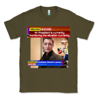 Army Green daniel larson monitoring the situation   vintage Classic Tee - lanVoArt