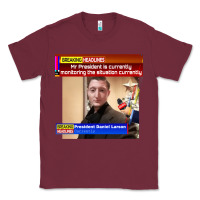 Burgundy daniel larson monitoring the situation   vintage Classic Tee - lanVoArt