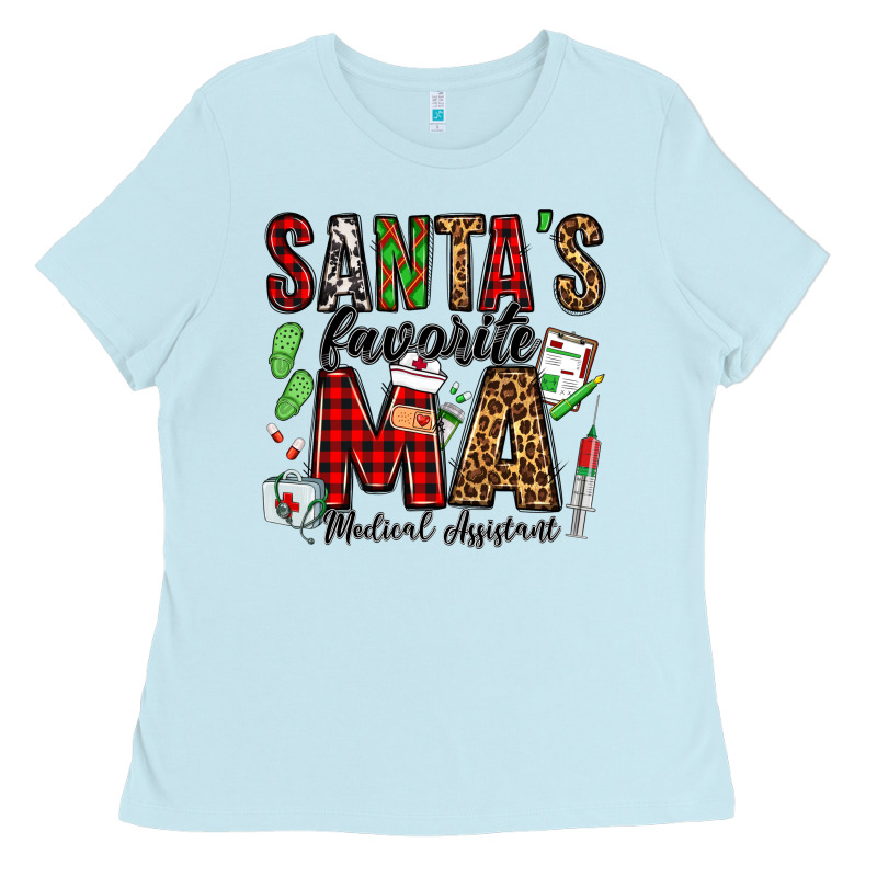 Santa's Favorite Ma Medical Assistant Ladies Tee by Jasminsmagicworld | Teevron