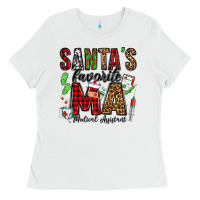 White santa's favorite ma medical assistant Ladies Tee - Jasminsmagicworld