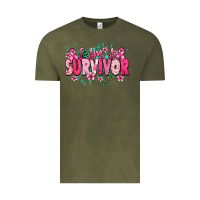 Vintage Olive I am a survivor Cancere Awareness Vintage Tee - HowdyJamesFarm