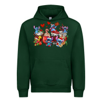 Forest Green christmas stitch coffee cups Urban Hoodie - AdoDesignShop