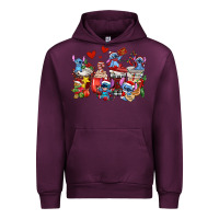Mauve Wine christmas stitch coffee cups Urban Hoodie - AdoDesignShop