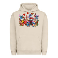 Pigment French Oak christmas stitch coffee cups Urban Hoodie - AdoDesignShop