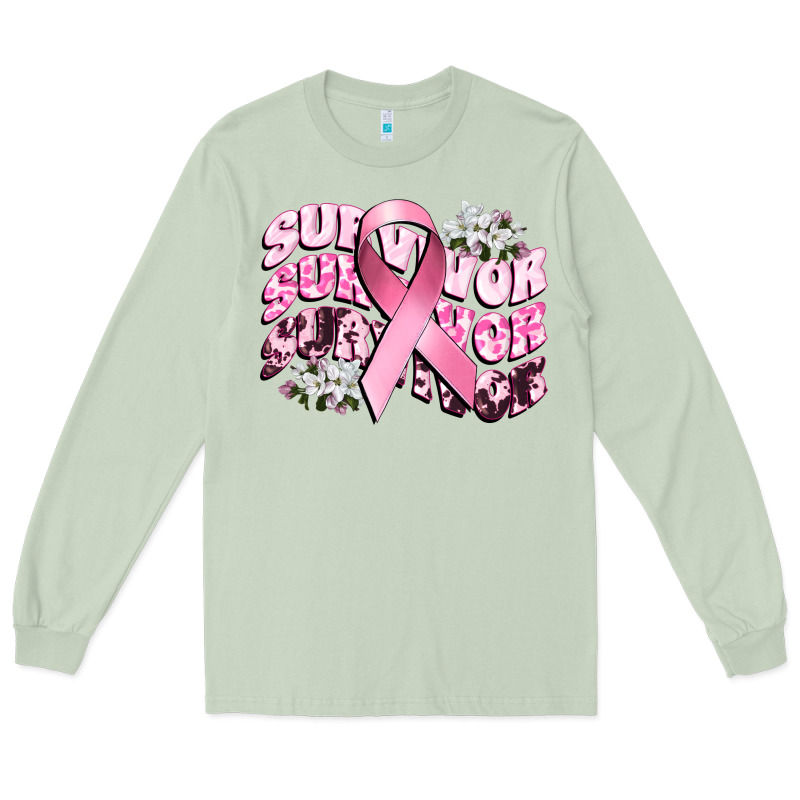 Survivor Breast Cancer Long Sleeve Tee by CowGirlArtShop | Teevron