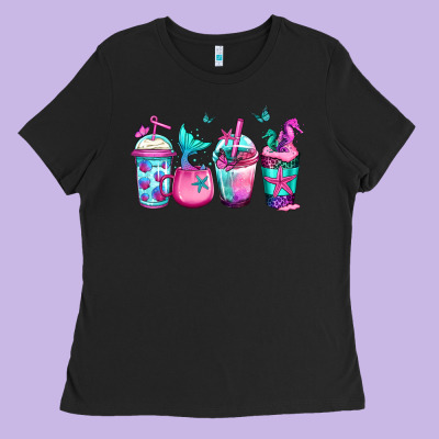 Mermaid Underwater Coffee Ladies Tee Designed By Jasminsmagicworld