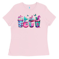 Bubblegum Pink mermaid underwater coffee Ladies Tee - Jasminsmagicworld