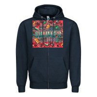 Navy summer vibes Zipper Hoodie - CowhideDigitalArt